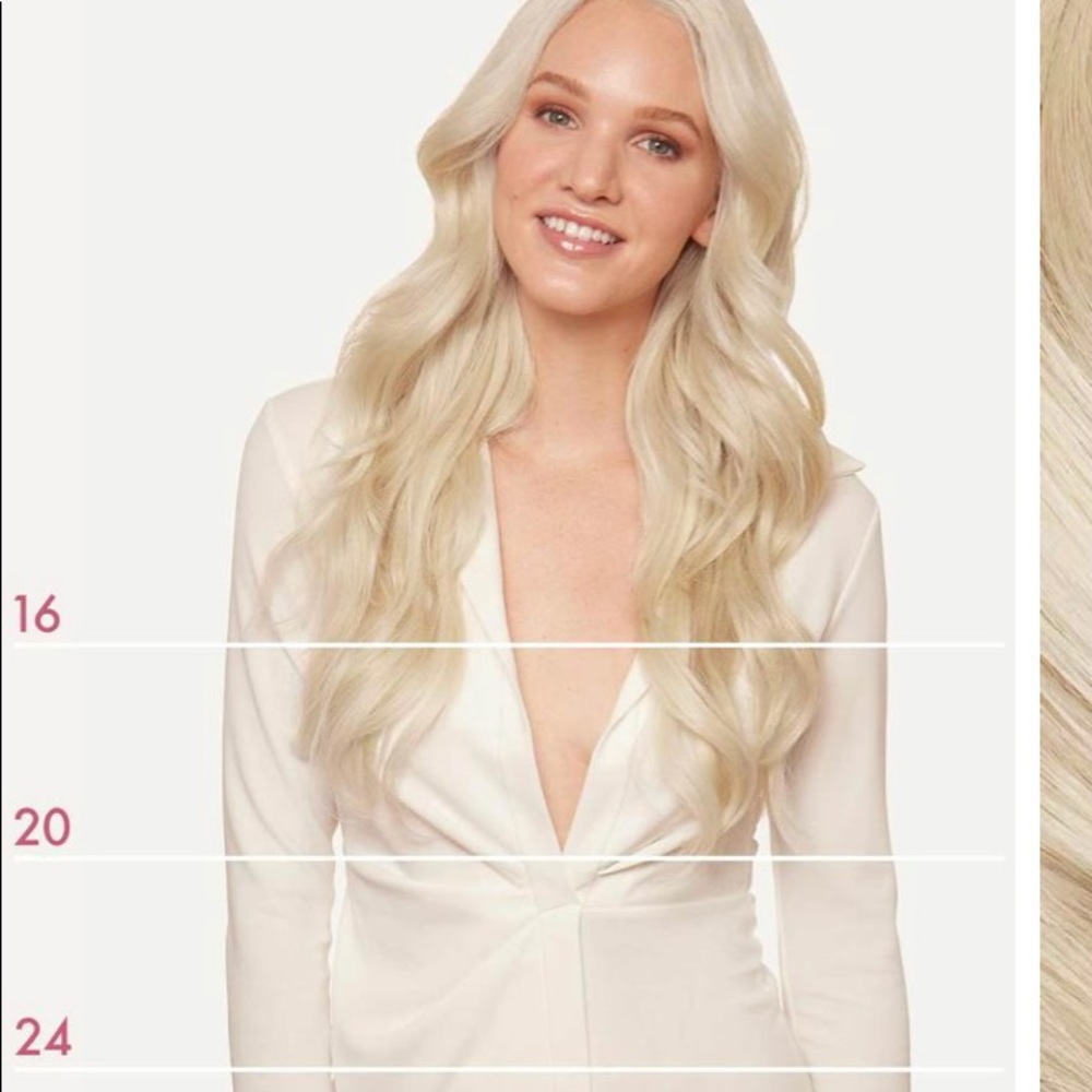 Luxy Hair Beautiful unopened 24” classic platinum blonde clip in hair extensions